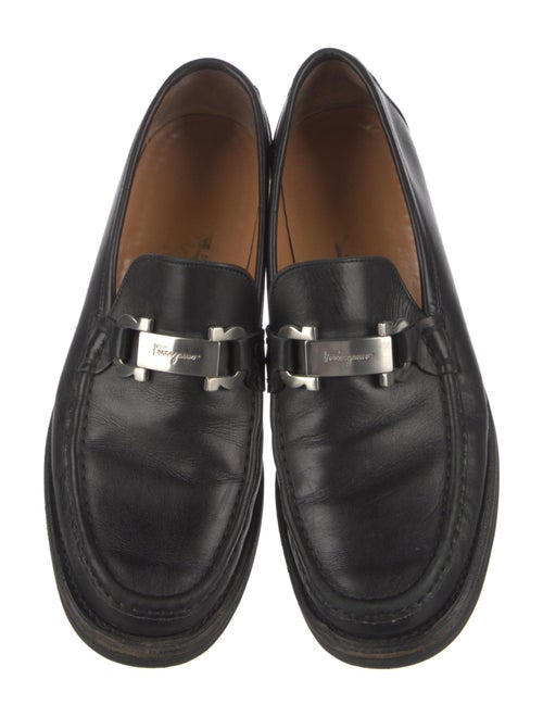 Salvatore Ferragamo Gancini Logo Leather Dress Loafers