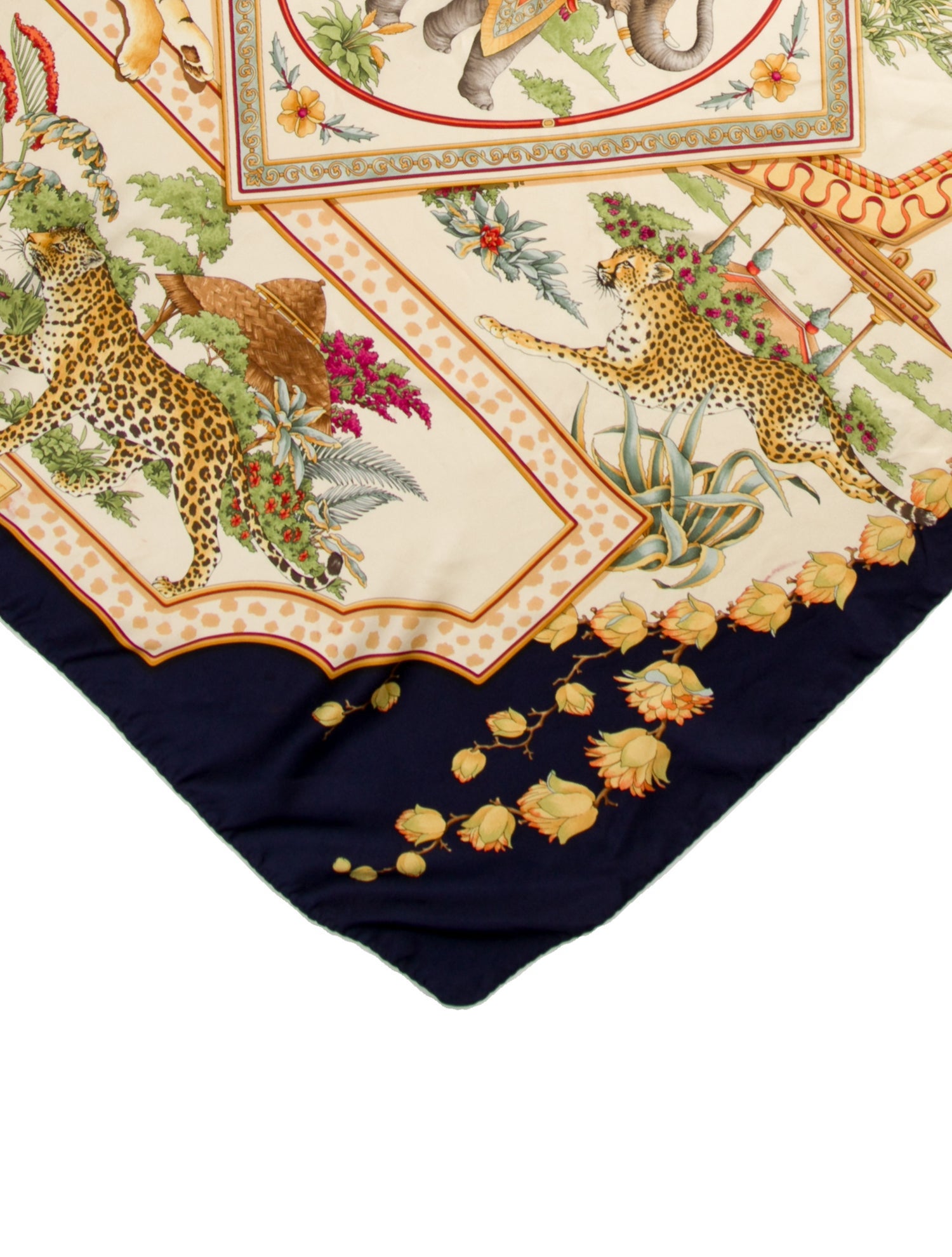 Salvatore Ferragamo Silk Floral Print Scarf