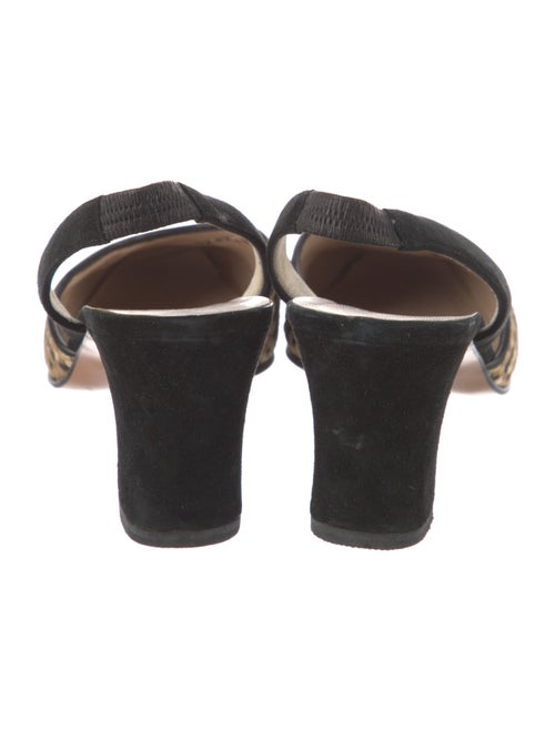 Salvatore Ferragamo Suede Printed Slingback Pumps