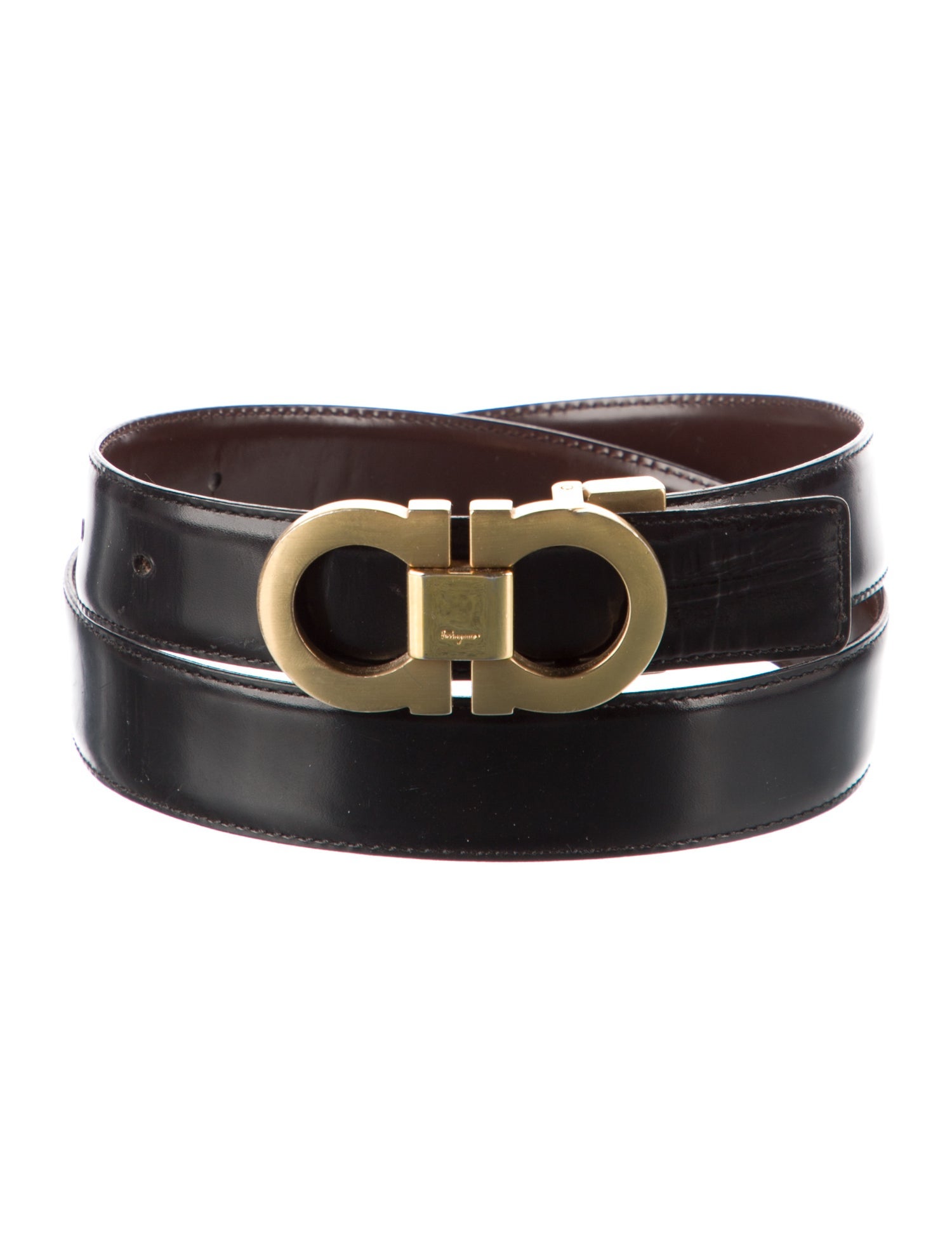 Salvatore Ferragamo Skinny Leather Belt