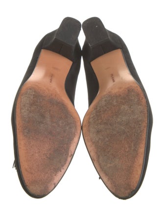 Salvatore Ferragamo Suede Tassel Accents Pumps