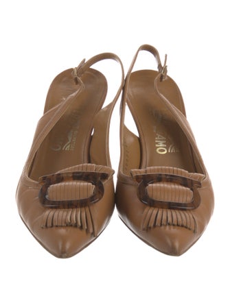 Salvatore Ferragamo Leather Slingback Pumps