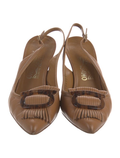 Salvatore Ferragamo Leather Slingback Pumps