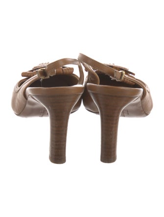 Salvatore Ferragamo Leather Slingback Pumps