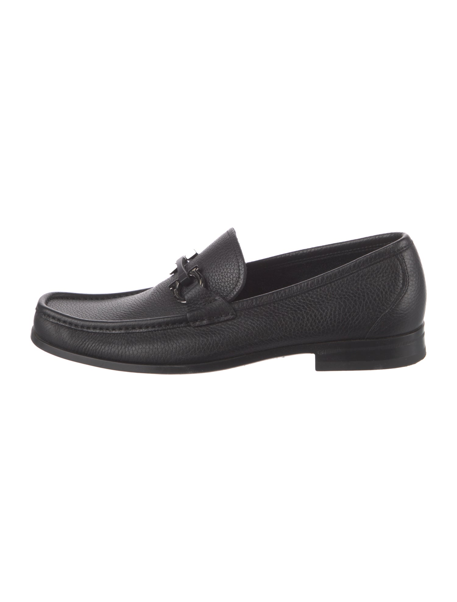 Salvatore Ferragamo Gancini Logo Leather Dress Loafers