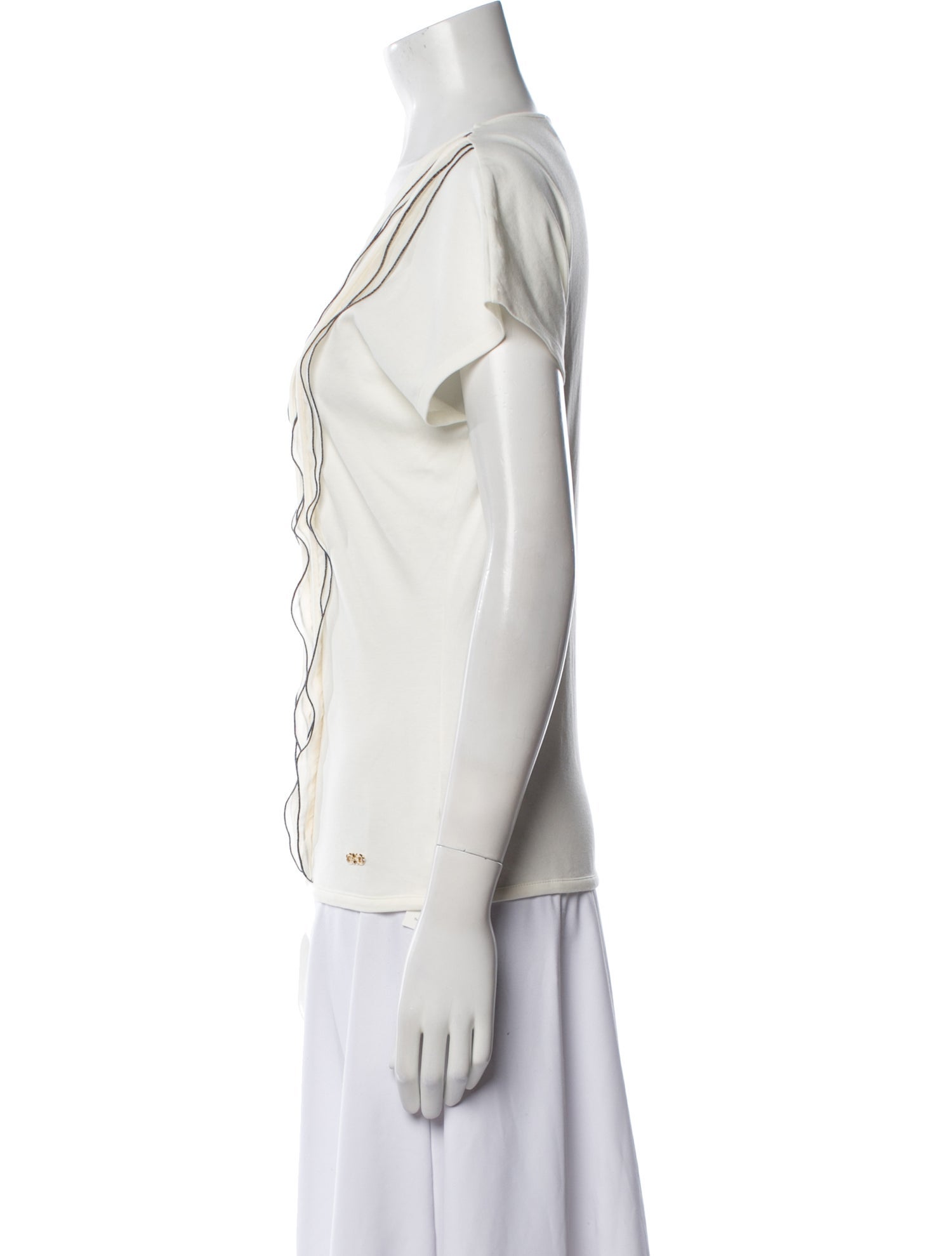 Salvatore Ferragamo Scoop Neck Short Sleeve T-Shirt