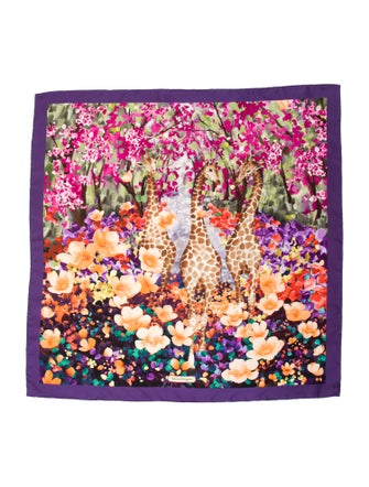 Salvatore Ferragamo Silk Floral Print Scarf