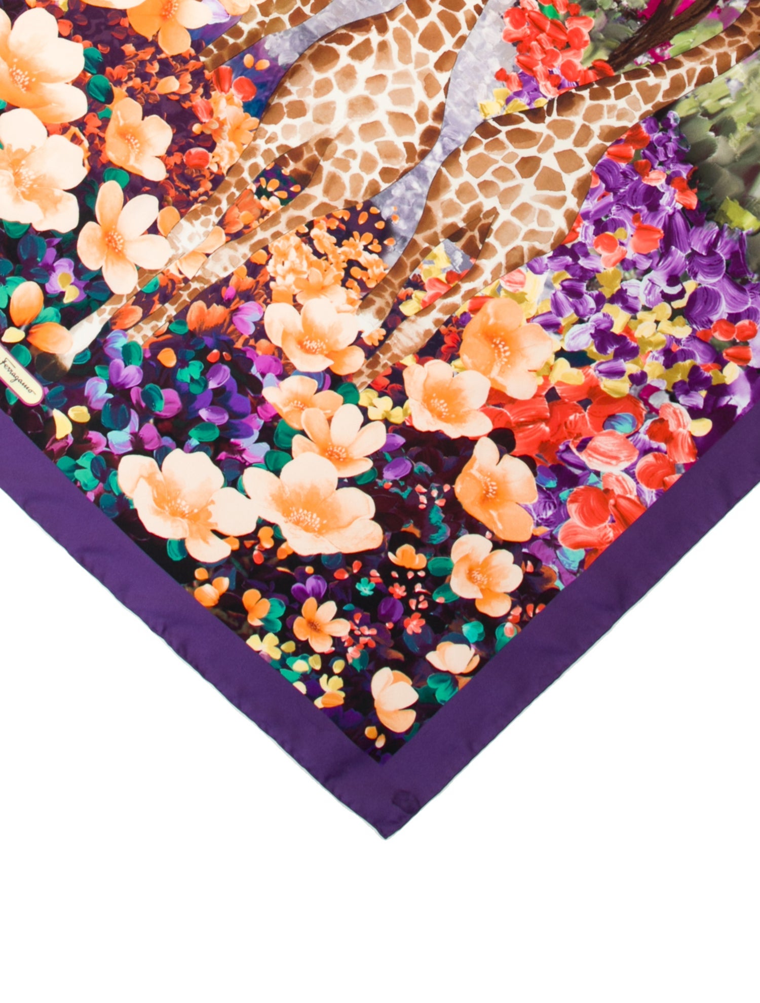 Salvatore Ferragamo Silk Floral Print Scarf