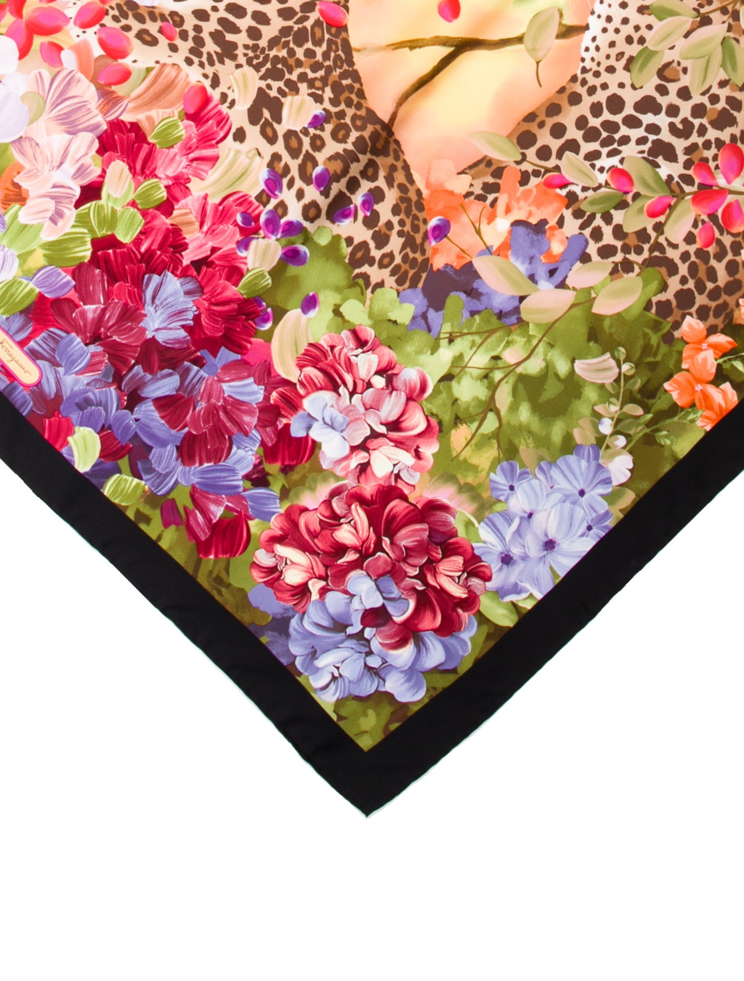 Salvatore Ferragamo Silk Floral Print Scarf