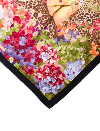 Salvatore Ferragamo Silk Floral Print Scarf