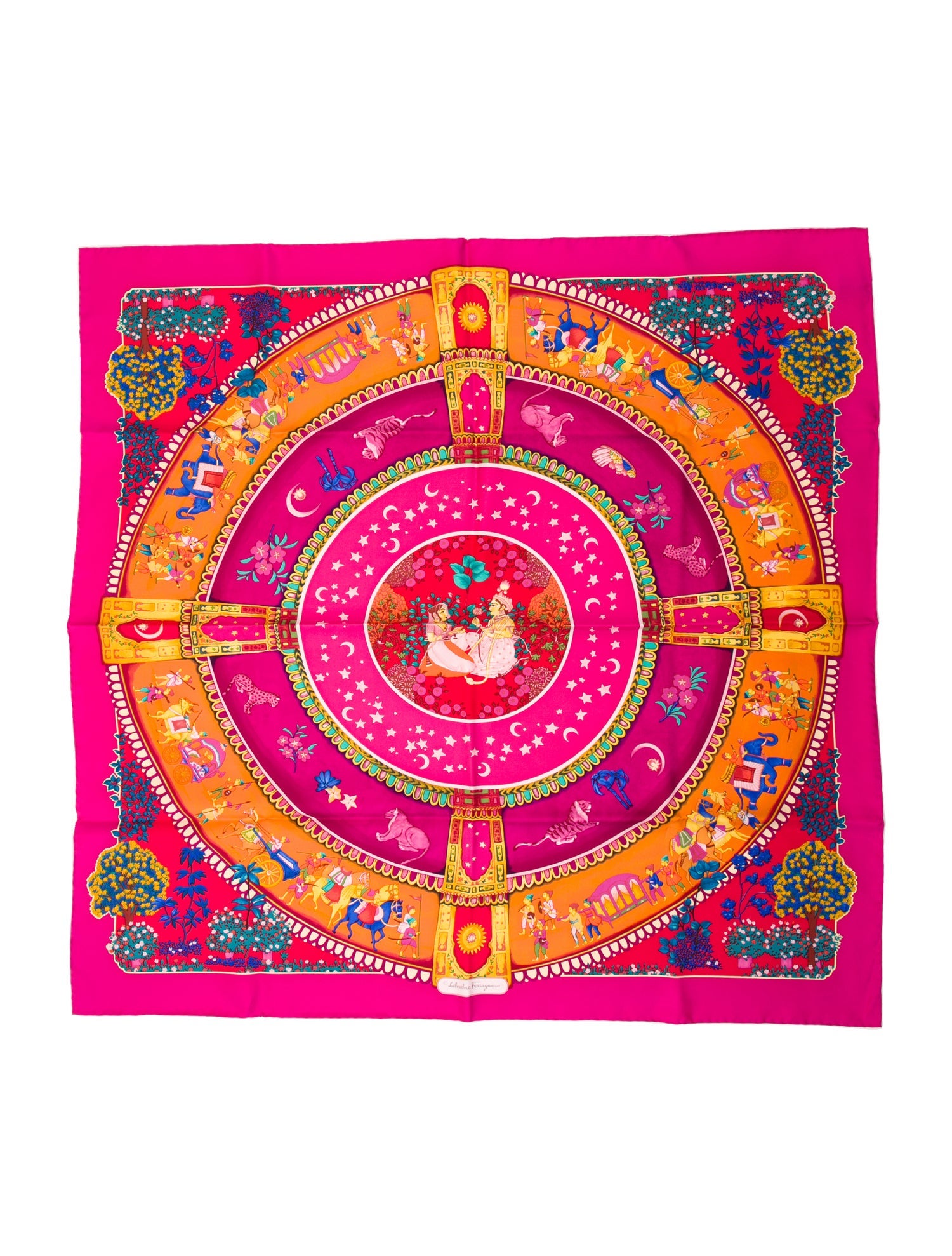 Salvatore Ferragamo Silk Printed Scarf