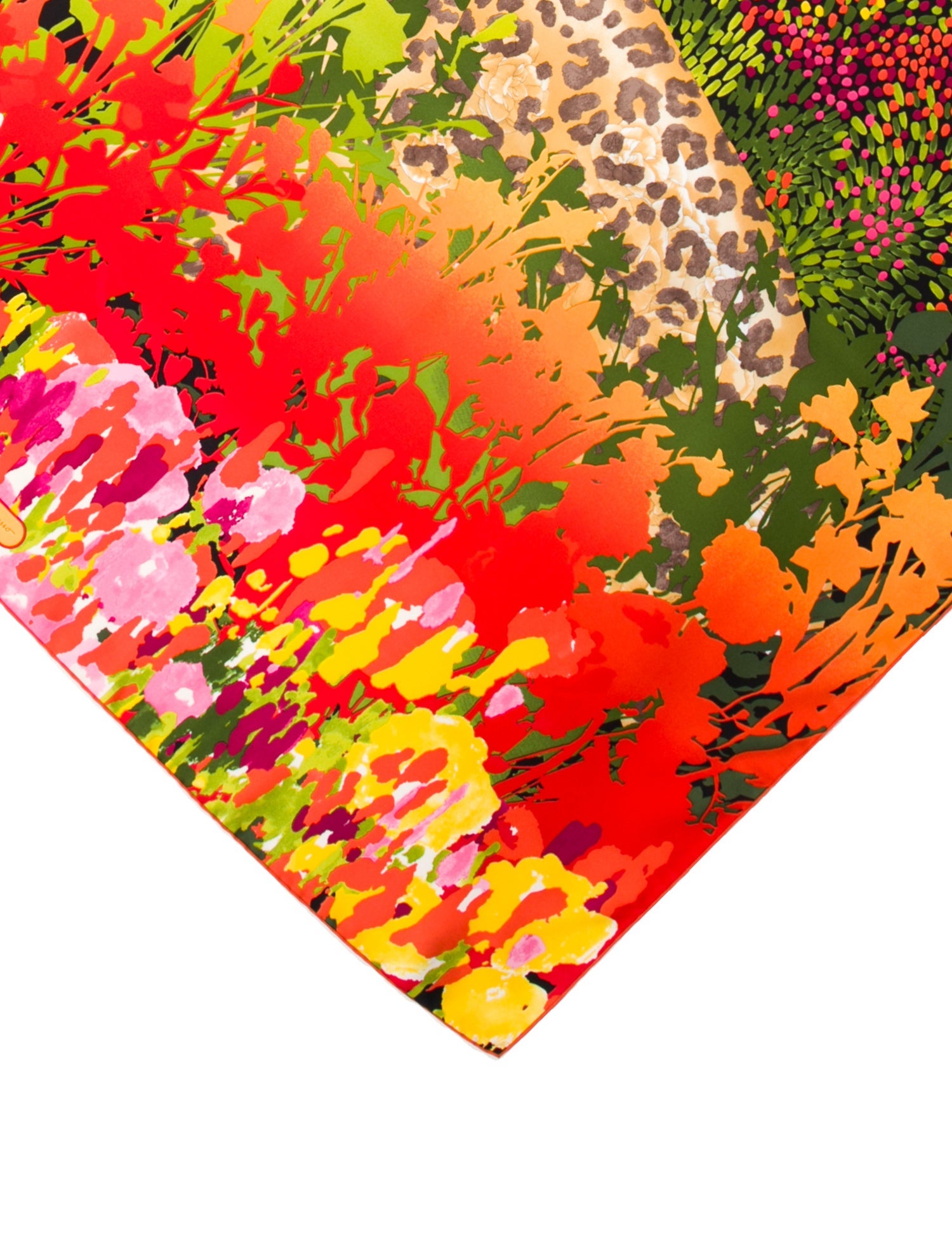 Salvatore Ferragamo Silk Floral Print Scarf