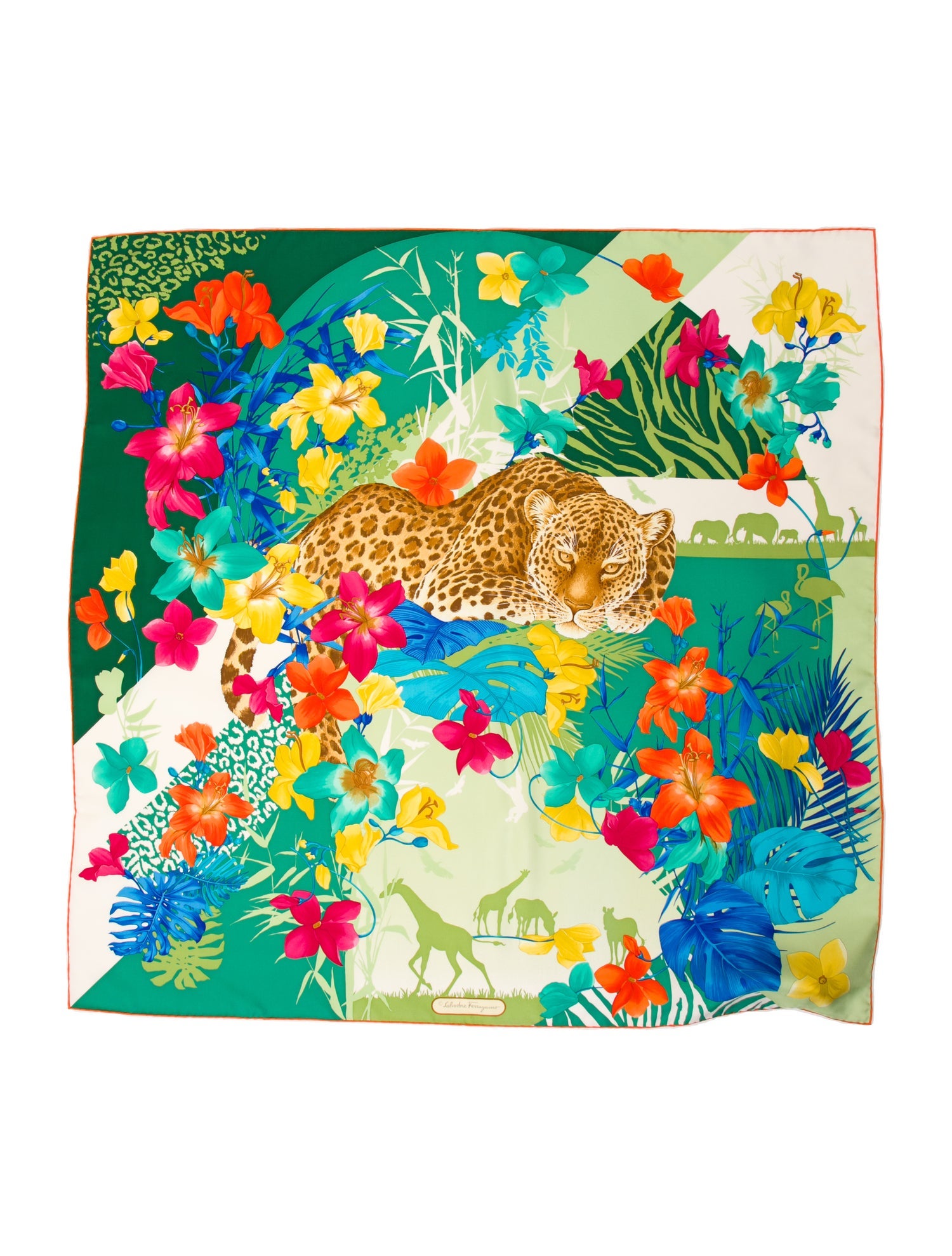 Salvatore Ferragamo Silk Printed Scarf w/ Tags