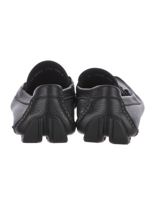 Salvatore Ferragamo Gancini Logo Leather Moccasins