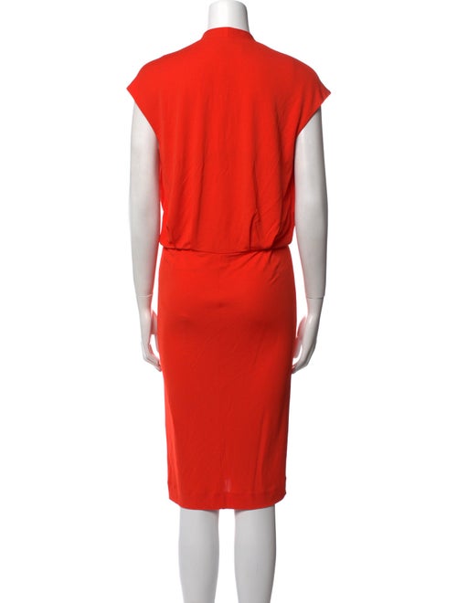Salvatore Ferragamo V-Neck Midi Length Dress