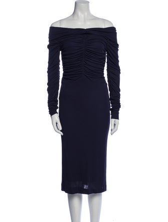 Salvatore Ferragamo Off-The-Shoulder Long Dress