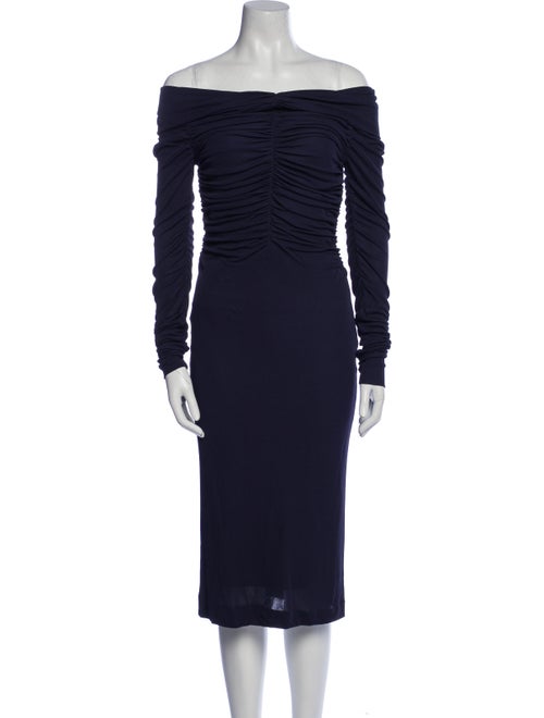 Salvatore Ferragamo Off-The-Shoulder Long Dress