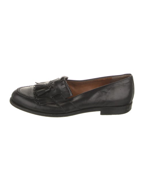 Salvatore Ferragamo Leather Lasercut Accents Dress Loafers