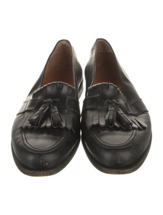 Salvatore Ferragamo Leather Lasercut Accents Dress Loafers
