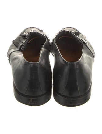 Salvatore Ferragamo Leather Lasercut Accents Dress Loafers