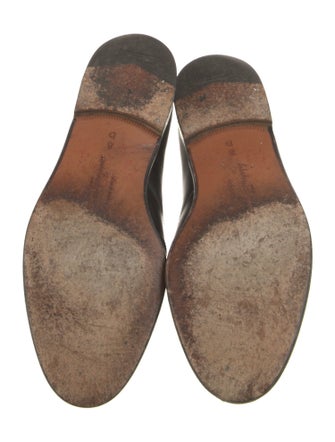 Salvatore Ferragamo Leather Lasercut Accents Dress Loafers