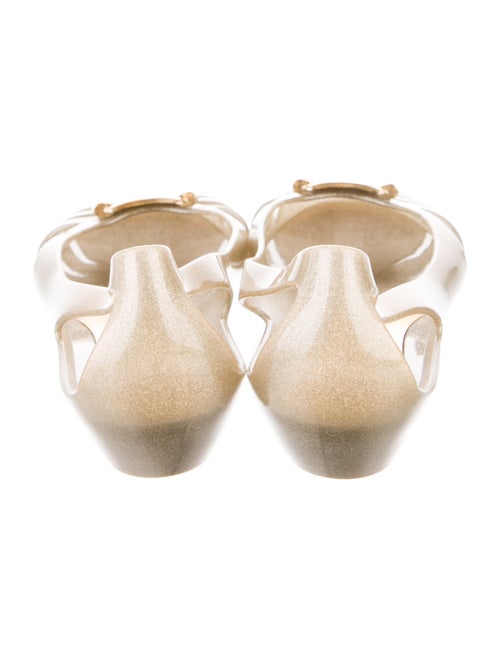 Salvatore Ferragamo Rubber Lasercut Accents Ballet Flats