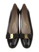 Salvatore Ferragamo Patent Leather Bow Accents Pumps