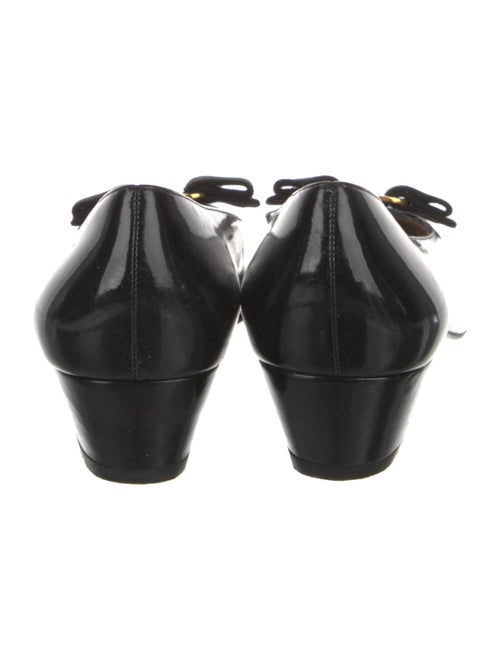 Salvatore Ferragamo Patent Leather Bow Accents Pumps
