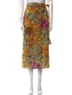 Salvatore Ferragamo Floral Print Midi Length Skirt