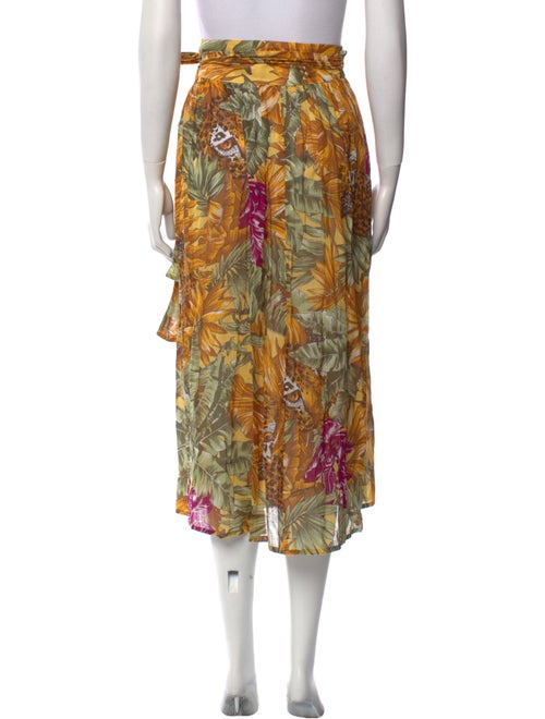 Salvatore Ferragamo Floral Print Midi Length Skirt