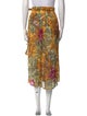Salvatore Ferragamo Floral Print Midi Length Skirt