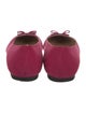 Salvatore Ferragamo Suede Bow Accents Ballet Flats