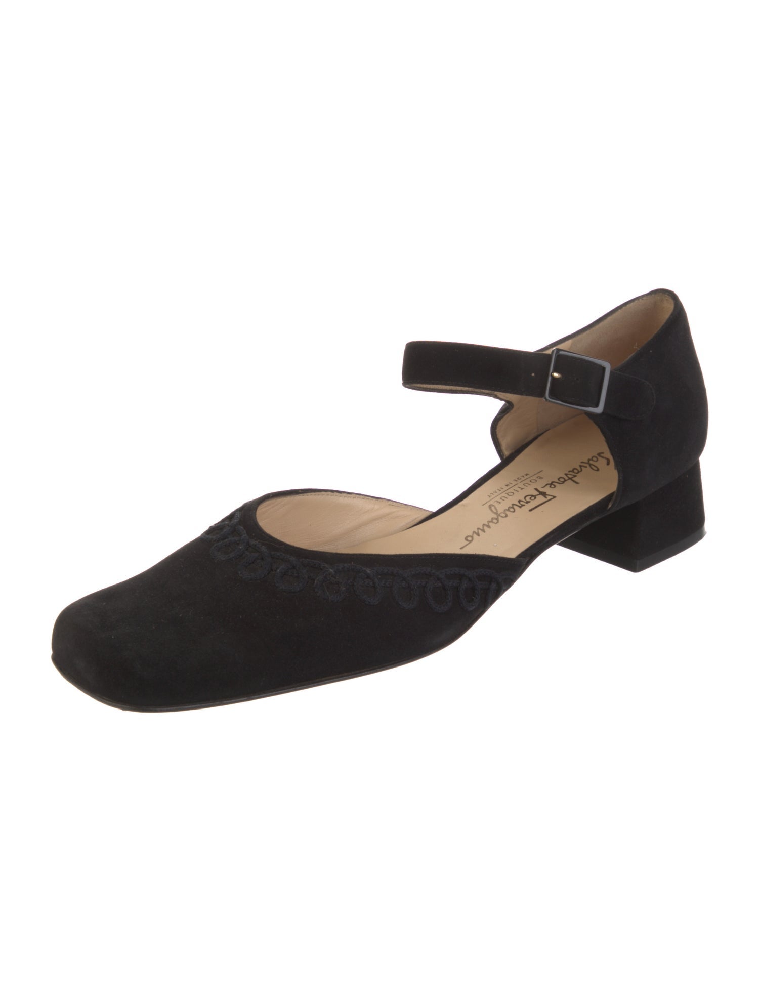 Salvatore Ferragamo Suede D'Orsay Pumps