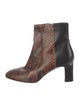 Salvatore Ferragamo Python Animal Print Chelsea Boots