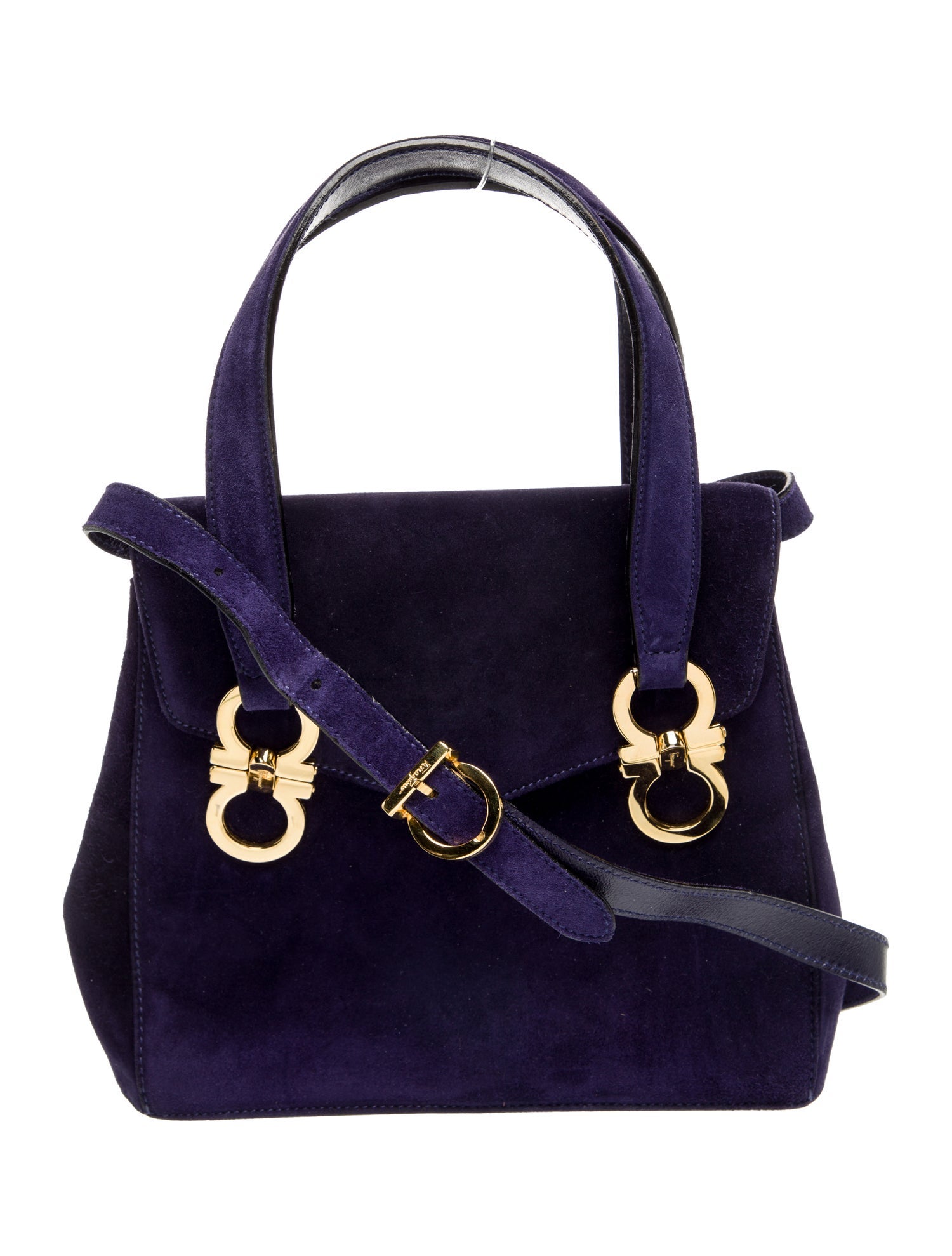 Salvatore Ferragamo Suede Top Handle Bag