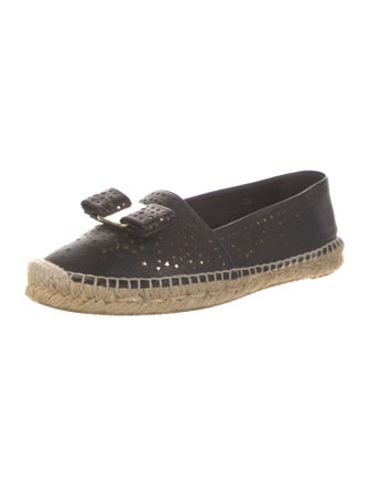 Salvatore Ferragamo Vara Bow Accent Leather Espadrilles