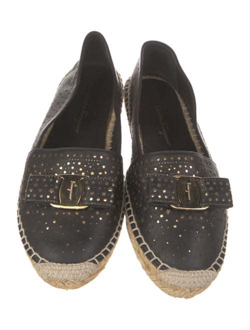 Salvatore Ferragamo Vara Bow Accent Leather Espadrilles