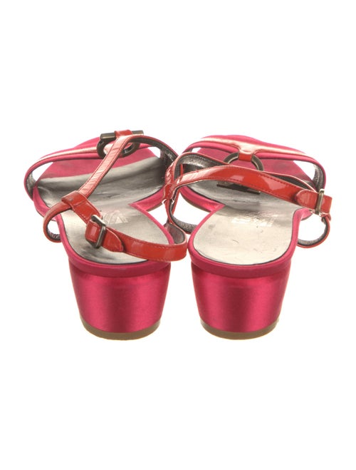 Salvatore Ferragamo Signature Logo Leather T-Strap Sandals