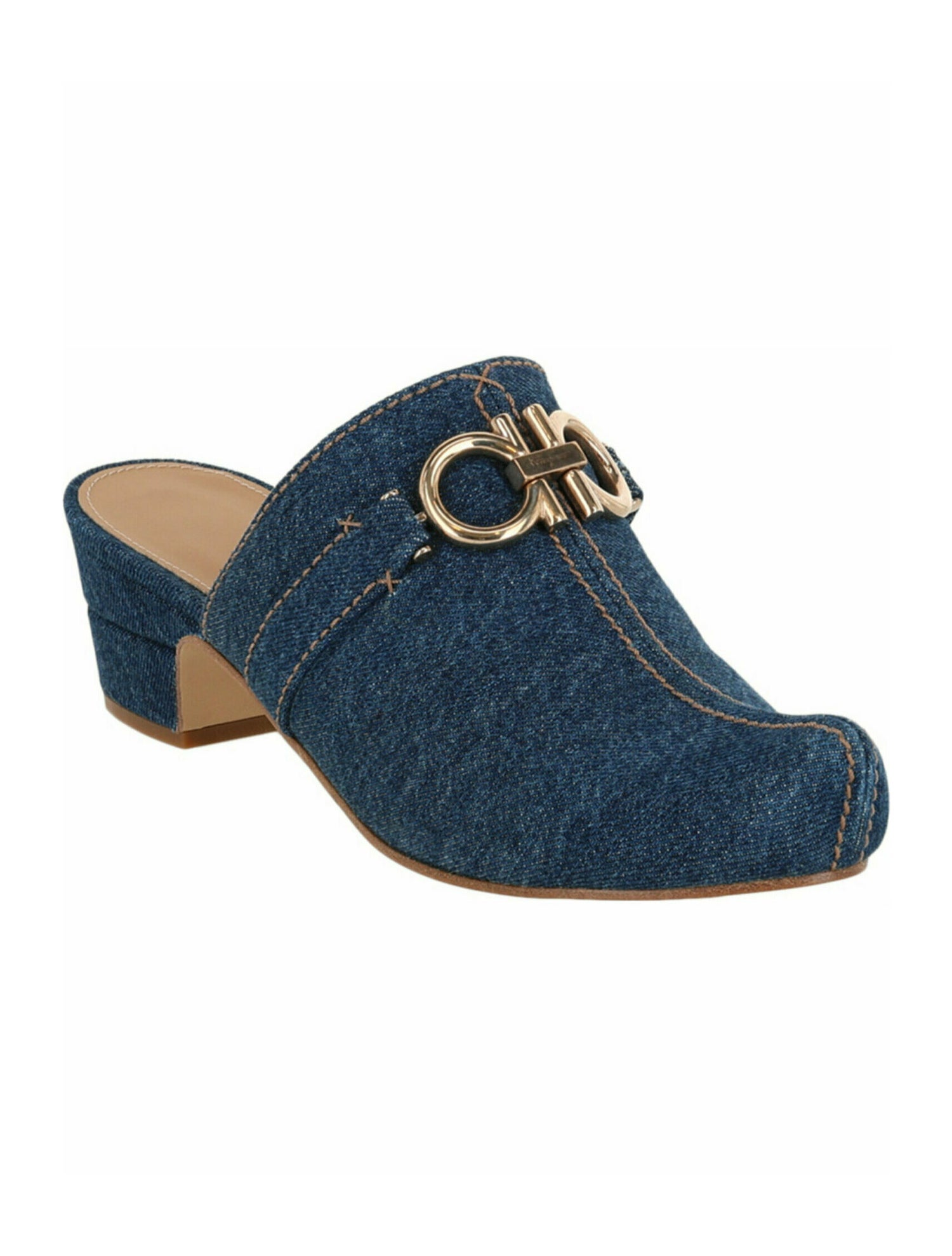 Salvatore Ferragamo Gancini Logo Mules w/ Tags