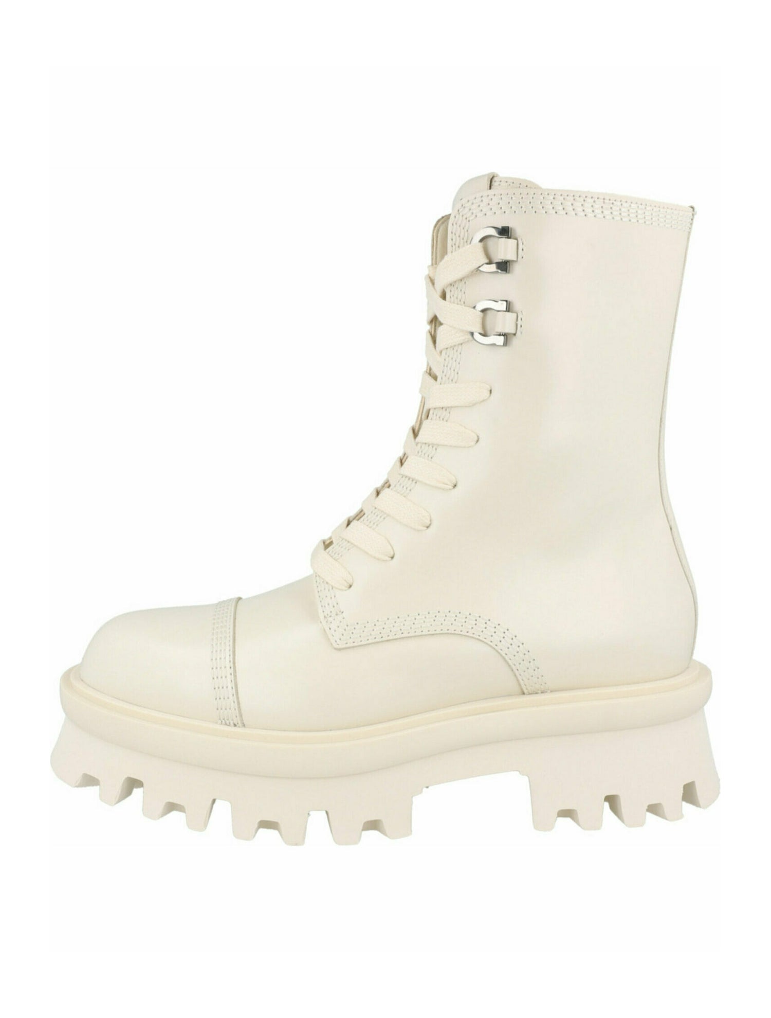 Salvatore Ferragamo Gancini Logo Calf Leather Lace-Up Boots w/ Tags