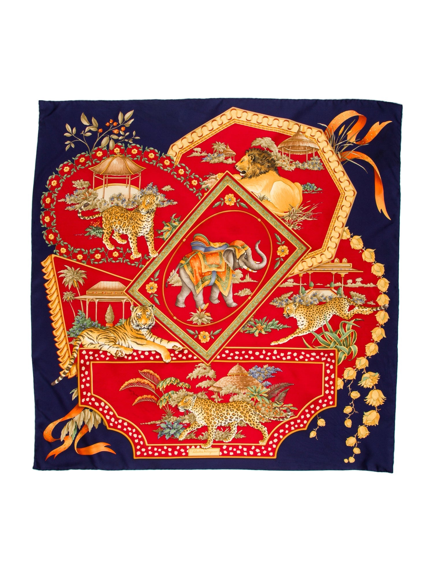 Salvatore Ferragamo Silk Printed Scarf