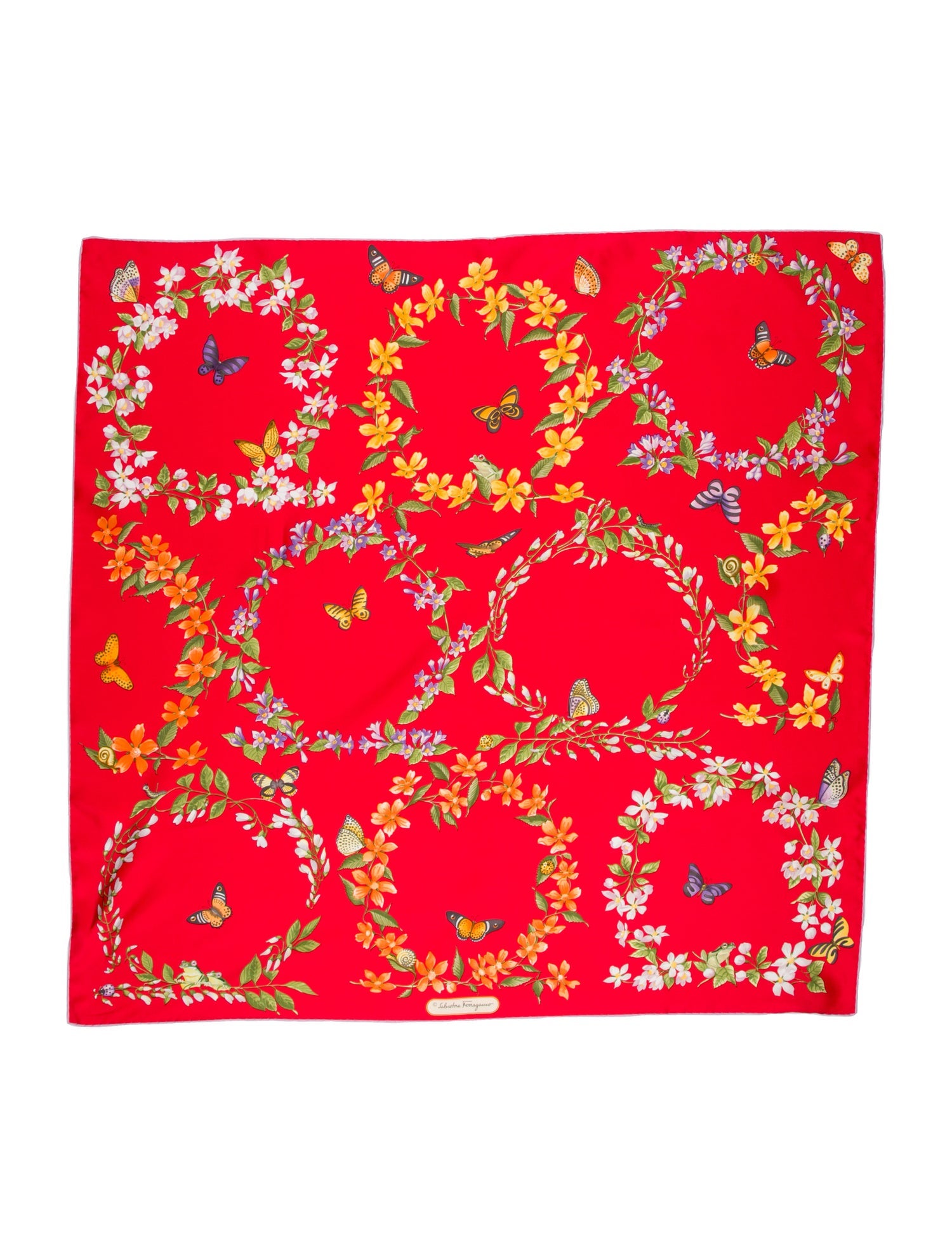 Salvatore Ferragamo Silk Printed Scarf