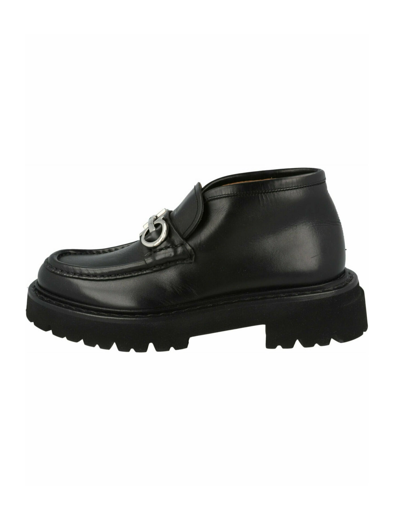 Salvatore Ferragamo Gancini Logo Calf Leather Ankle Boots w/ Tags