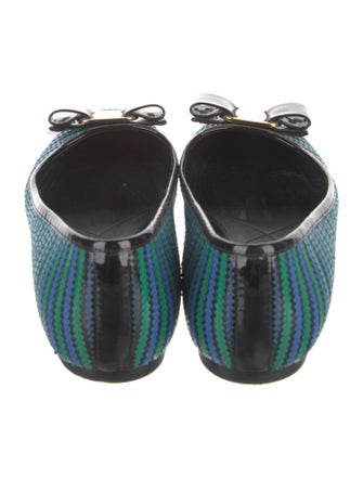 Salvatore Ferragamo Vara Bow Accent Patent Leather Ballet Flats