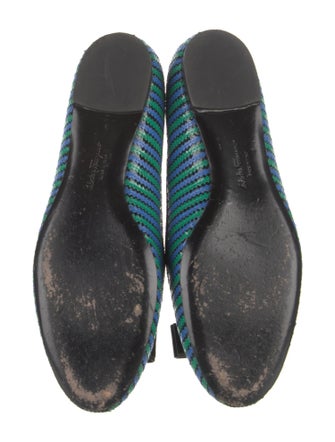 Salvatore Ferragamo Vara Bow Accent Patent Leather Ballet Flats