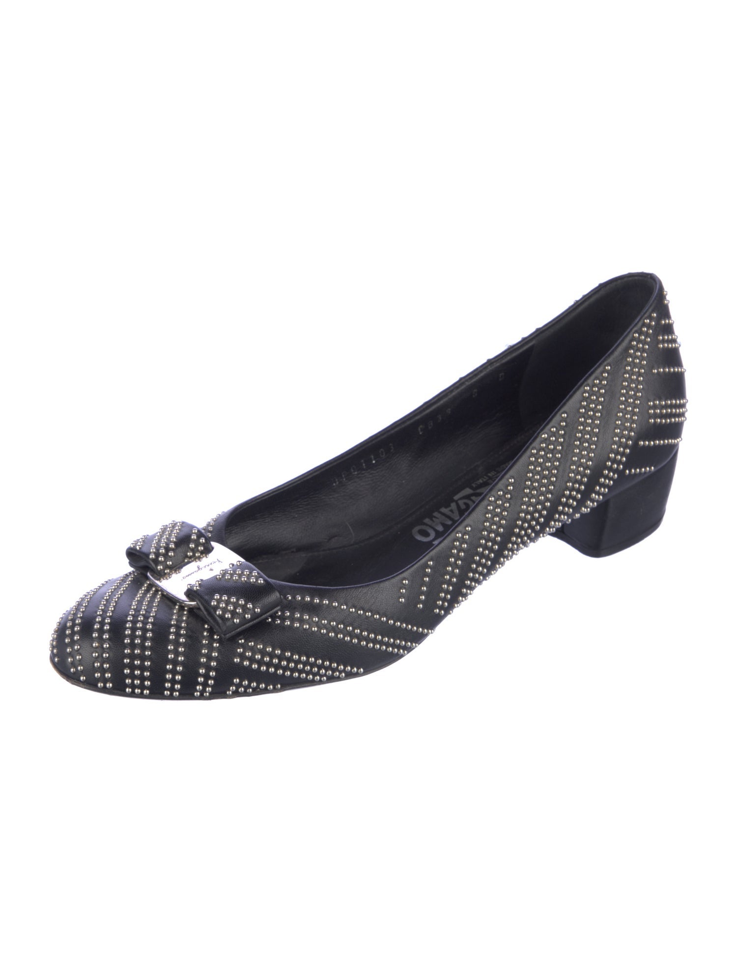 Salvatore Ferragamo Leather Patterned Pumps