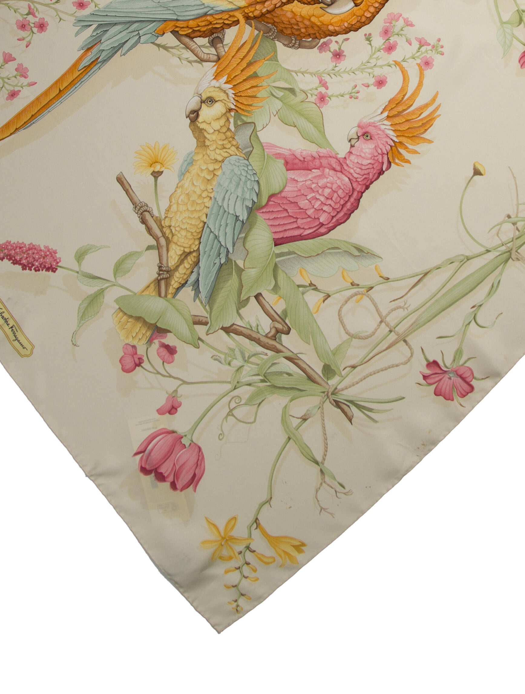 Salvatore Ferragamo Silk Floral Print Scarf