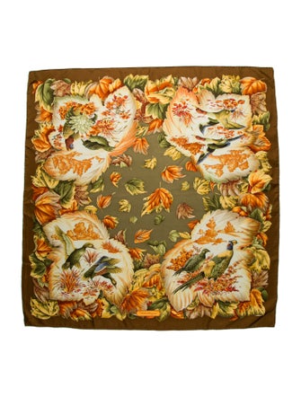 Salvatore Ferragamo Silk Floral Print Scarf