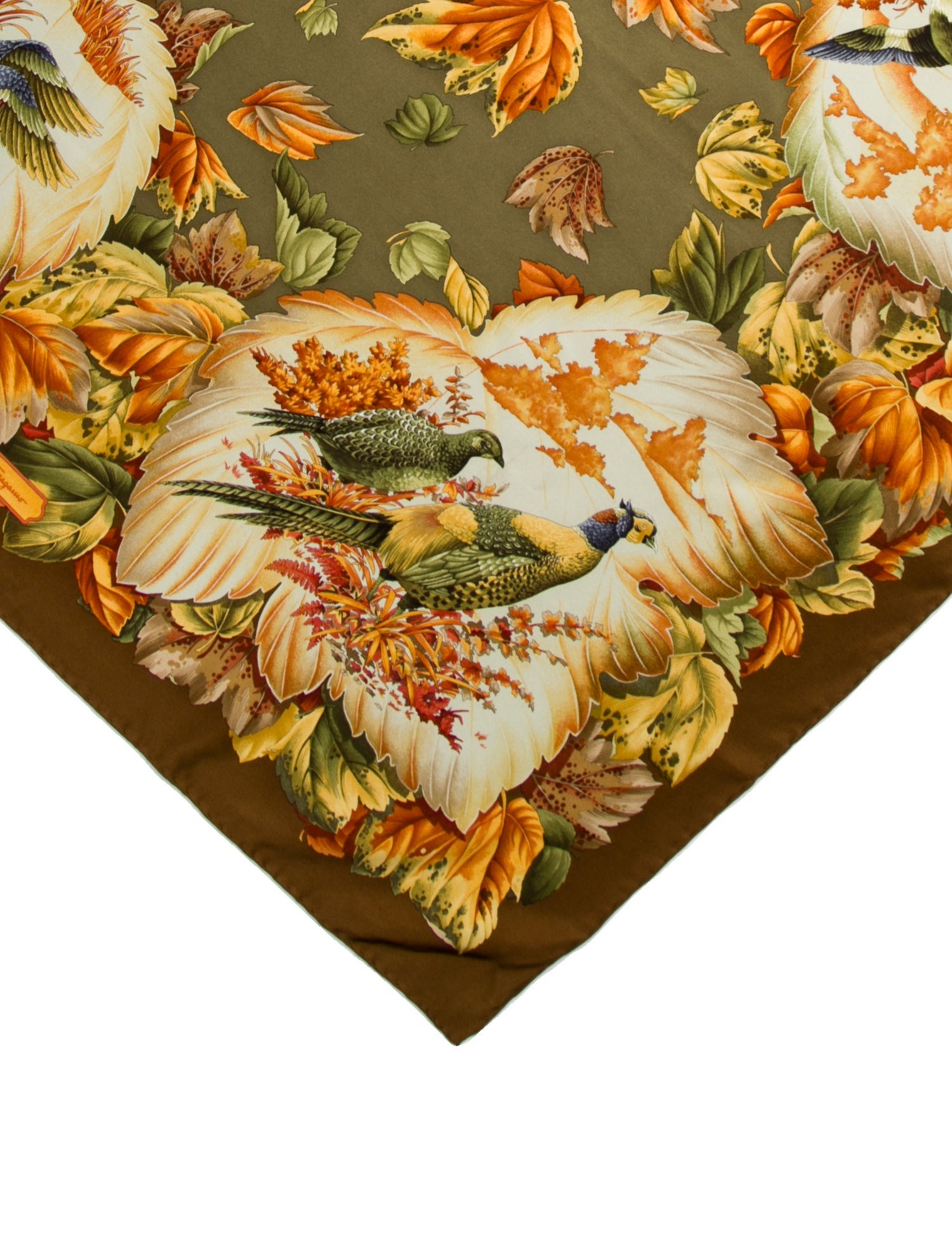 Salvatore Ferragamo Silk Floral Print Scarf