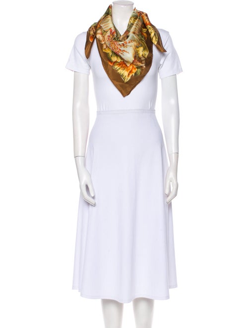 Salvatore Ferragamo Silk Floral Print Scarf